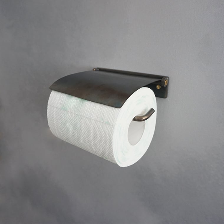 真鍮製トイレットペーパーホルダー　ヴィンテージ仕上げ